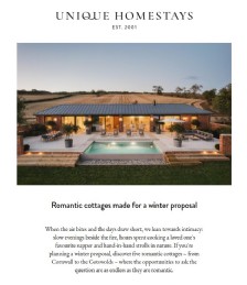 Romantic cottages made for a winter proposal